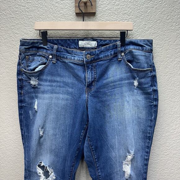 Torrid Womens Jeans Size 16 High Rise Distressed Dark Wash Pants - Picture 2 of 14